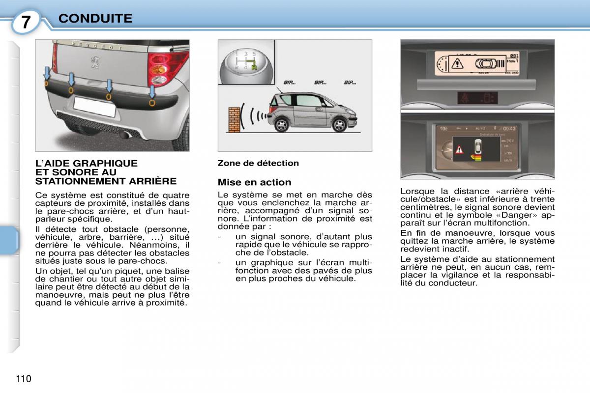 Peugeot 1007 manuel du proprietaire / page 116