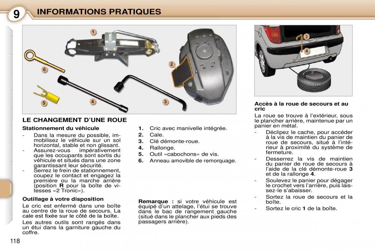 Peugeot 1007 manuel du proprietaire / page 124