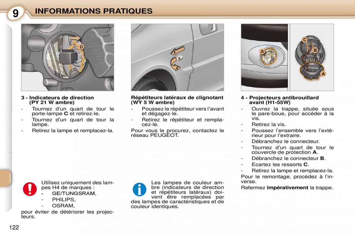 Peugeot 1007 manuel du proprietaire / page 128