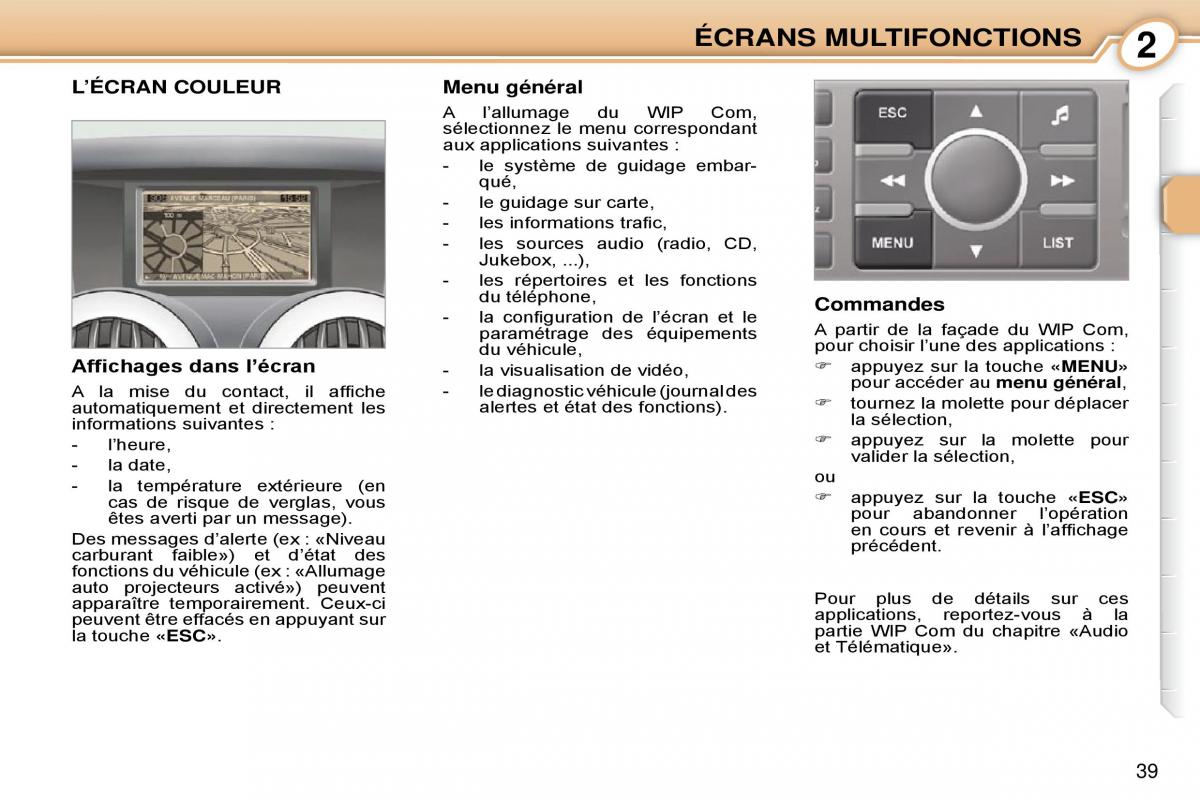 Peugeot 1007 manuel du proprietaire / page 45