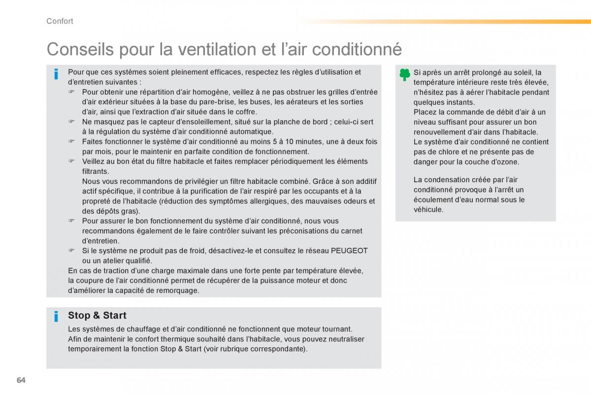 Peugeot 2008 manuel du proprietaire / page 66