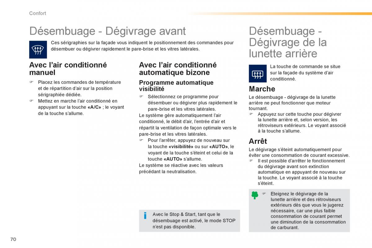 Peugeot 2008 manuel du proprietaire / page 72