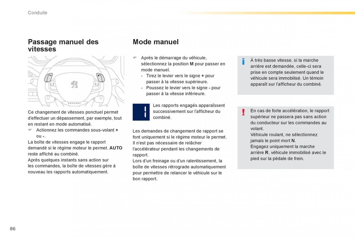 Peugeot 2008 manuel du proprietaire / page 88