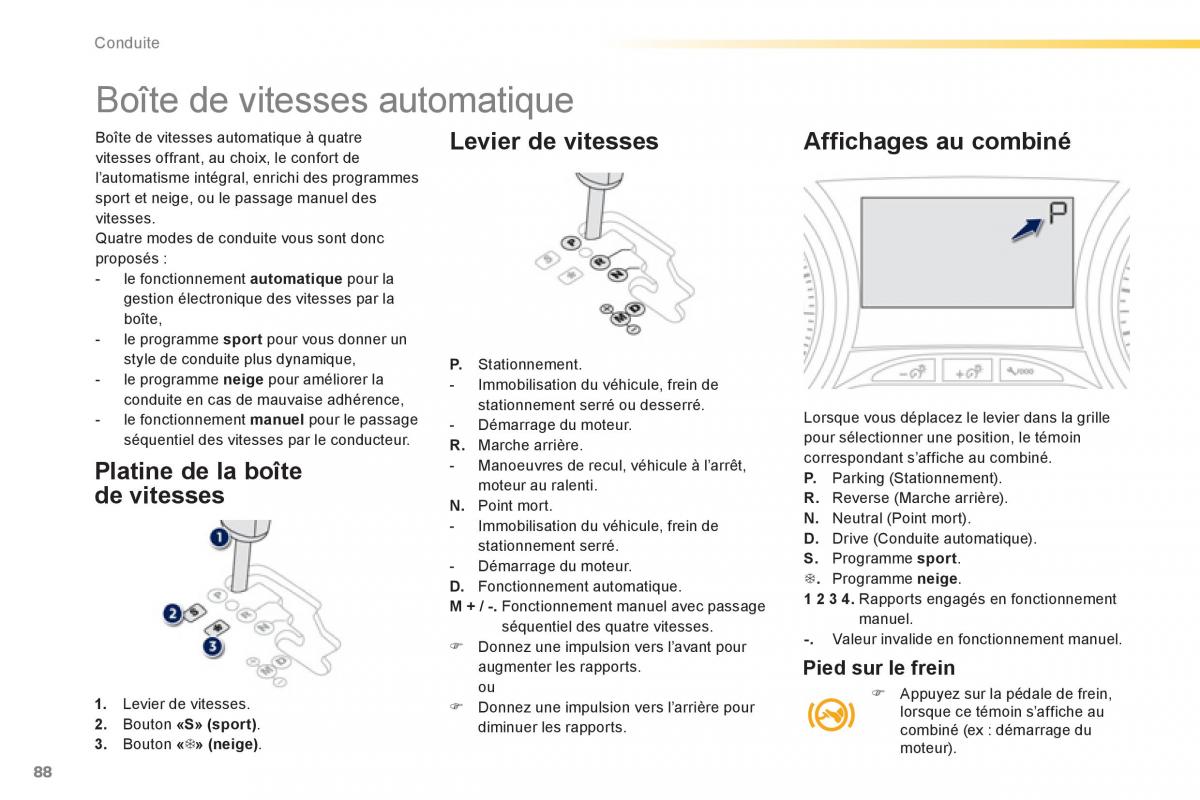 Peugeot 2008 manuel du proprietaire / page 90