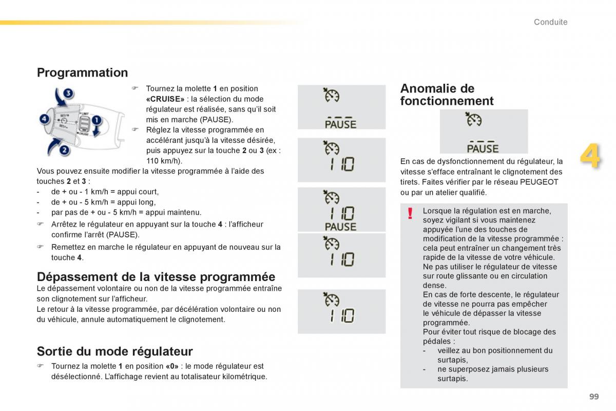 Peugeot 2008 manuel du proprietaire / page 101