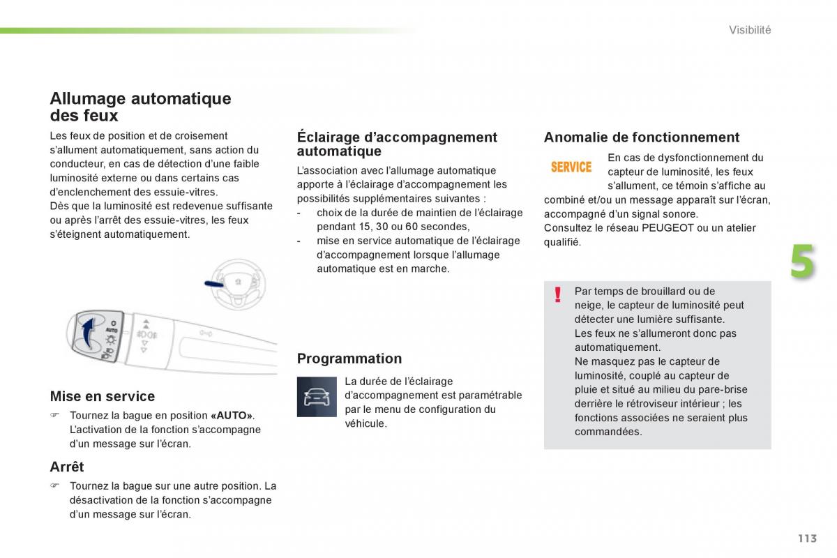 Peugeot 2008 manuel du proprietaire / page 115