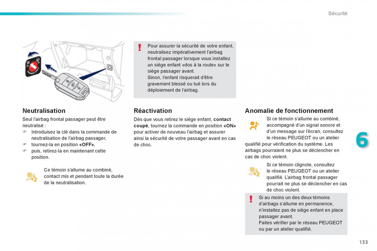 Peugeot 2008 manuel du proprietaire / page 135