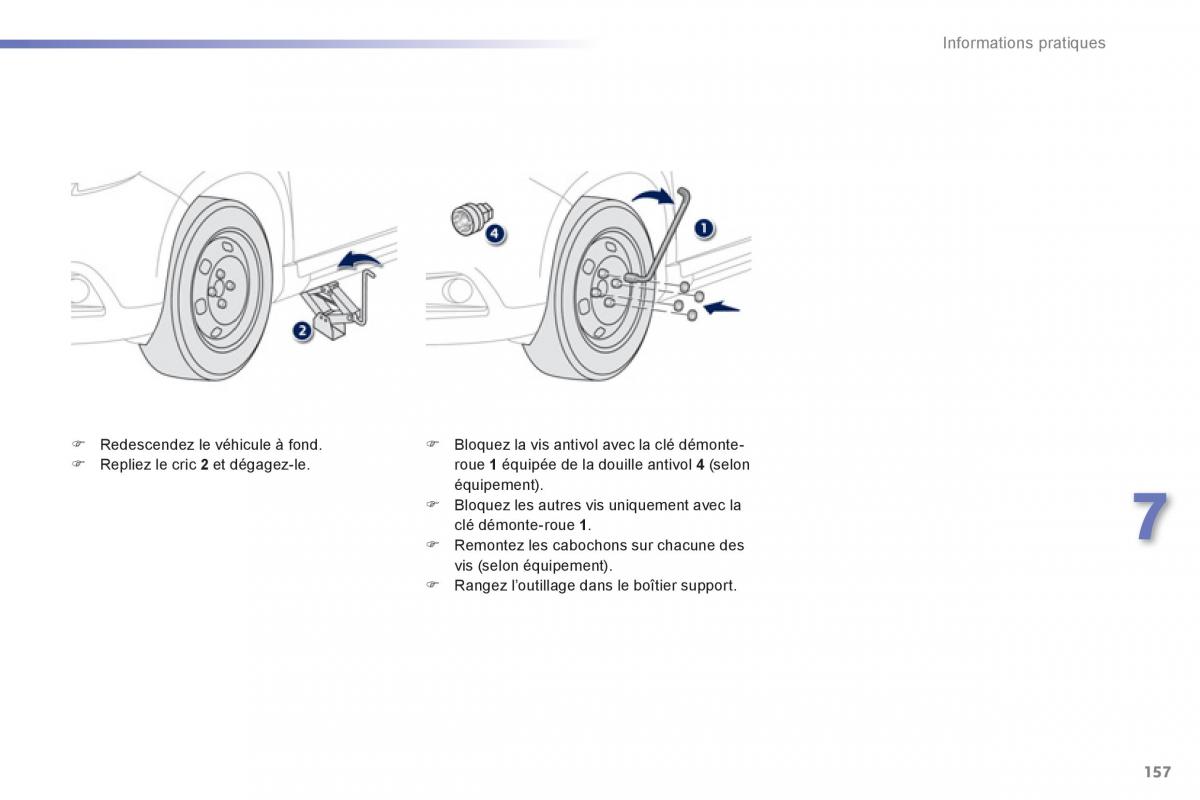 Peugeot 2008 manuel du proprietaire / page 159