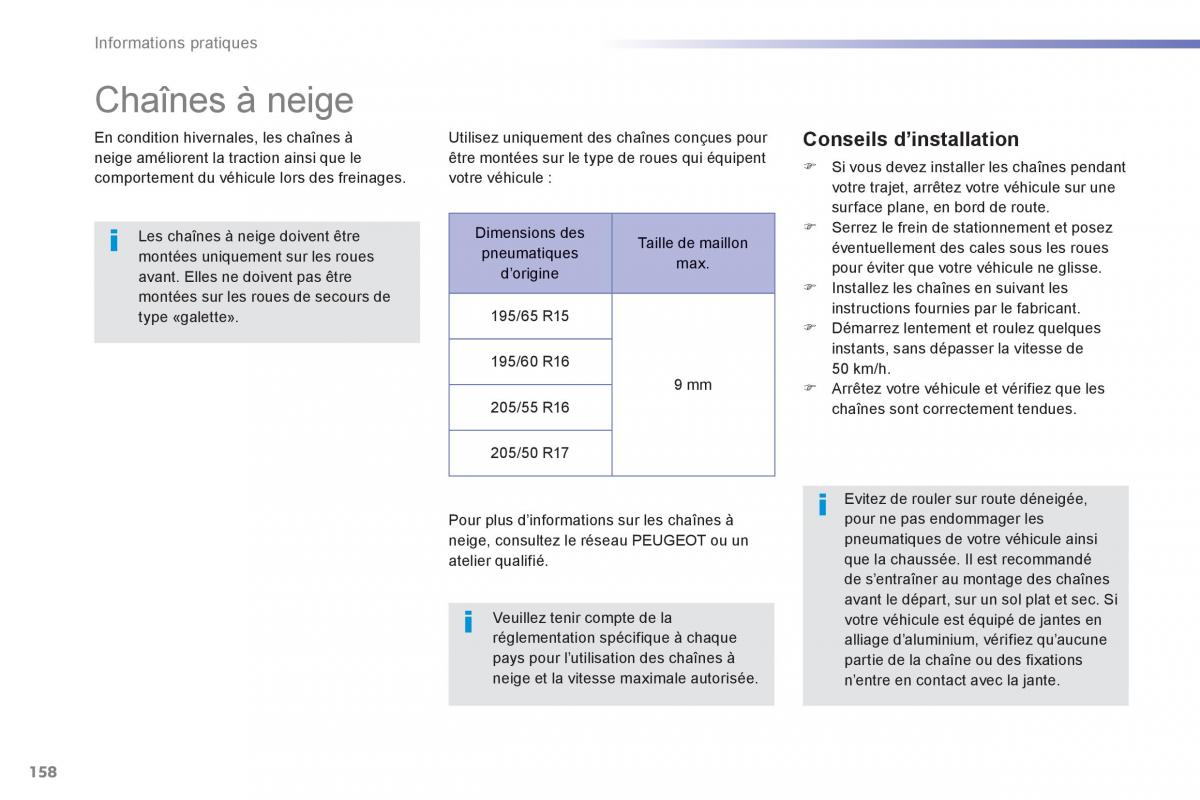 Peugeot 2008 manuel du proprietaire / page 160