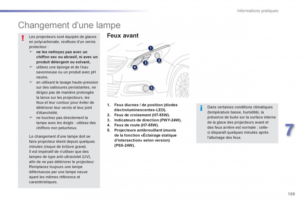 Peugeot 2008 manuel du proprietaire / page 161