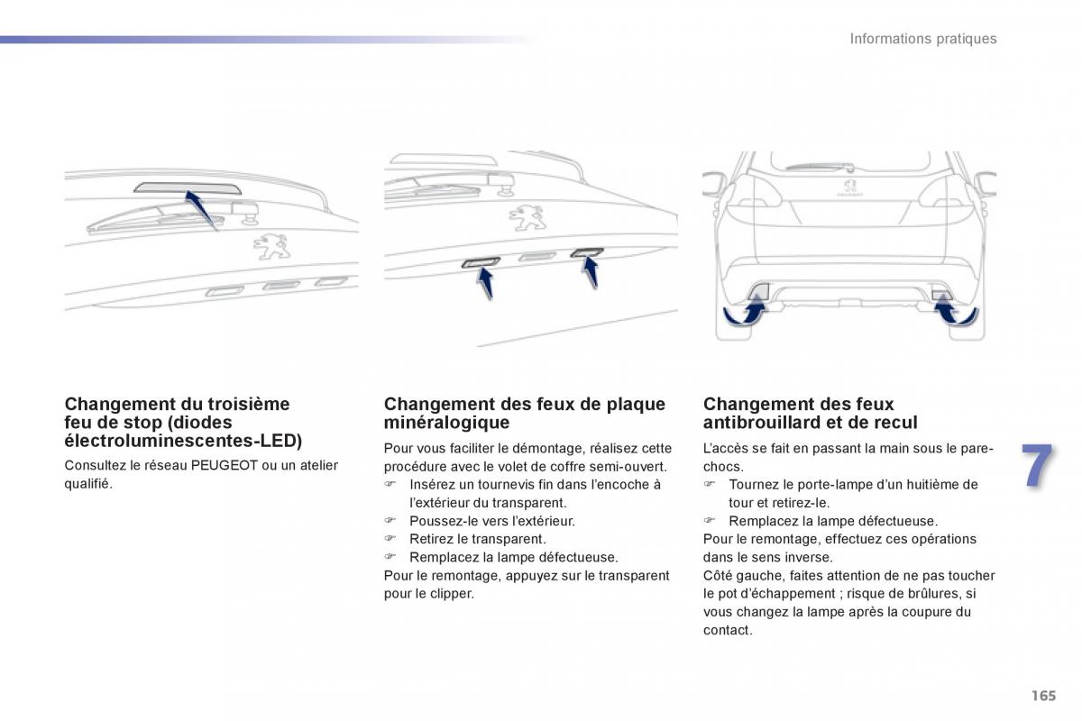 Peugeot 2008 manuel du proprietaire / page 167