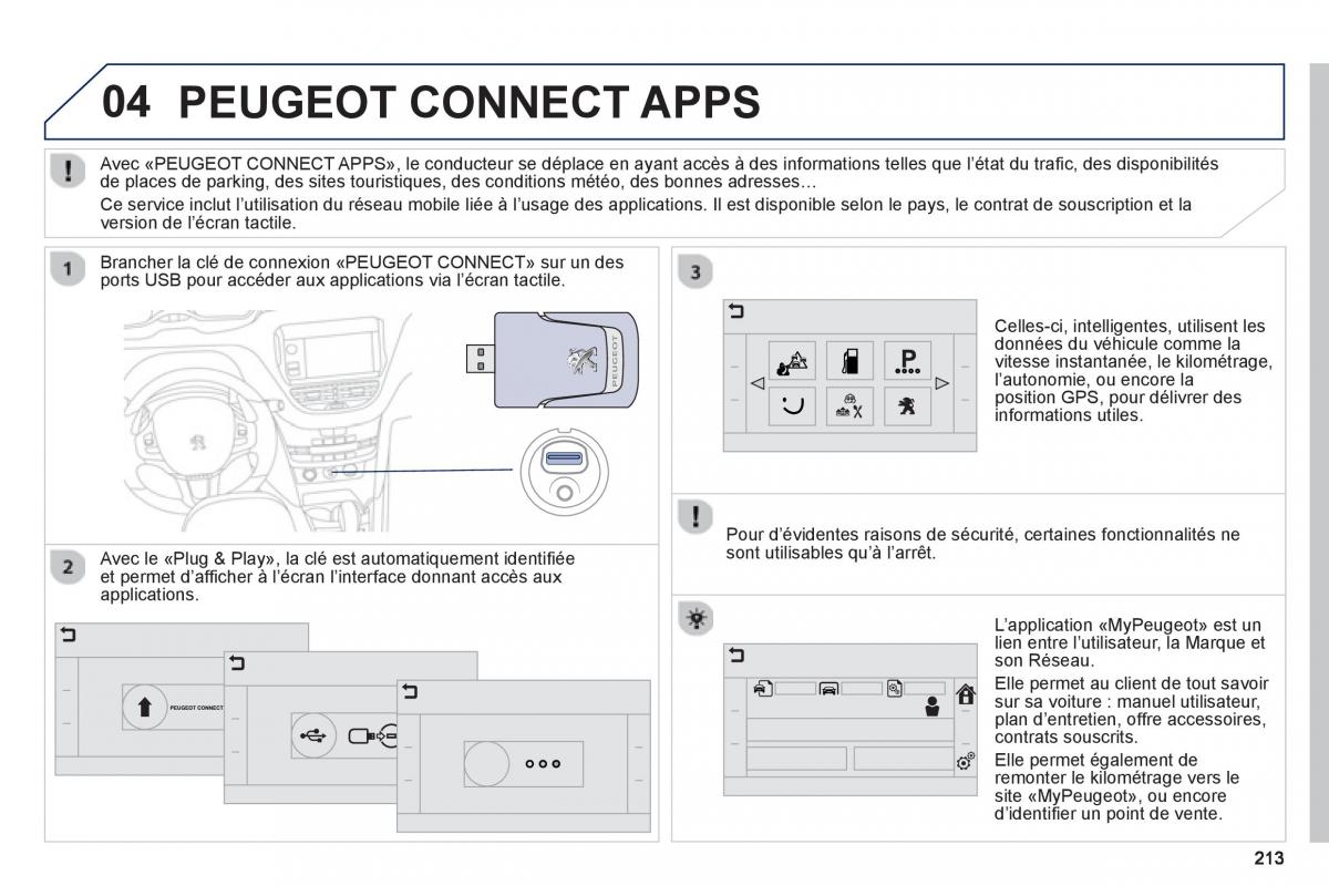 Peugeot 2008 manuel du proprietaire / page 215