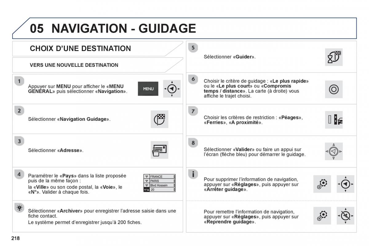 Peugeot 2008 manuel du proprietaire / page 220