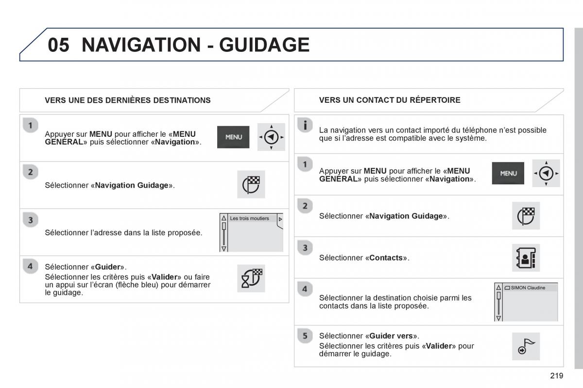 Peugeot 2008 manuel du proprietaire / page 221