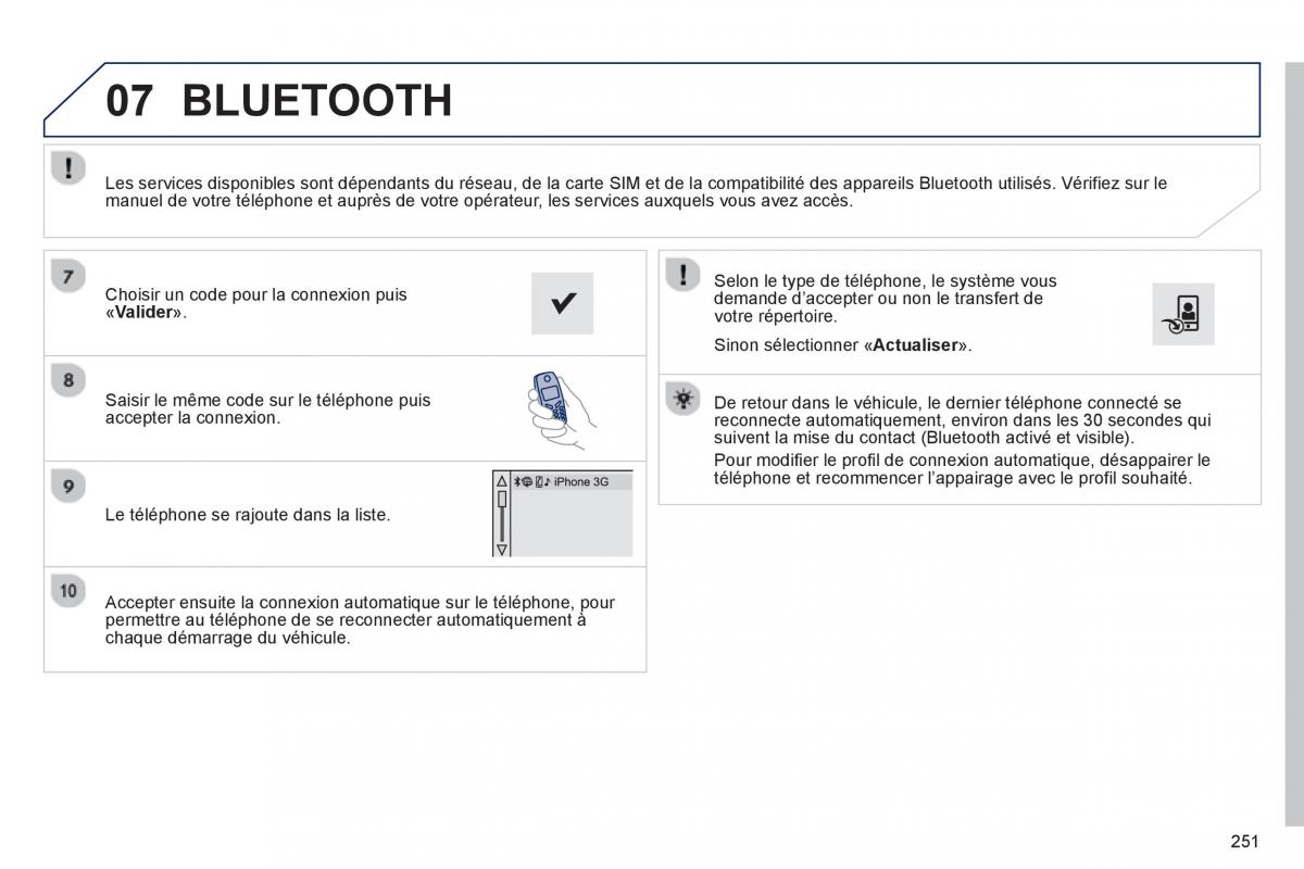 Peugeot 2008 manuel du proprietaire / page 253