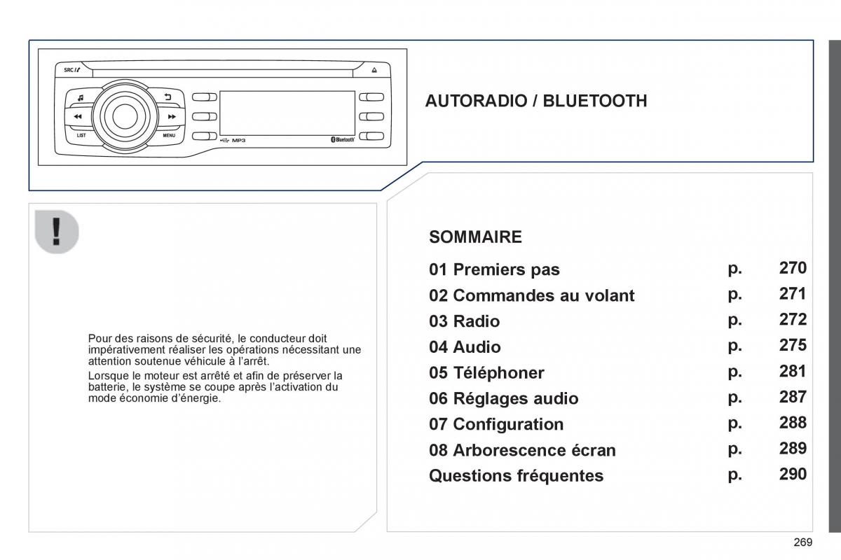 Peugeot 2008 manuel du proprietaire / page 271