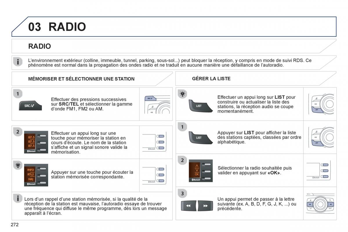 Peugeot 2008 manuel du proprietaire / page 274