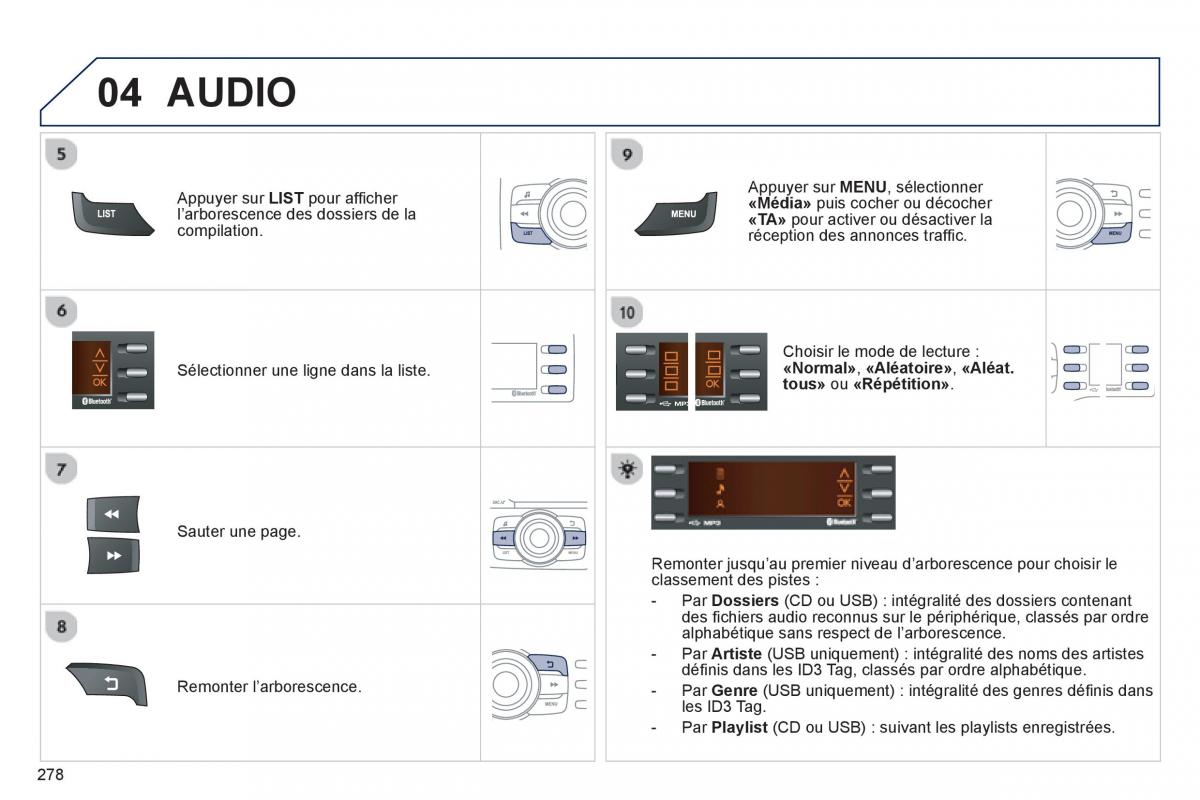 Peugeot 2008 manuel du proprietaire / page 280