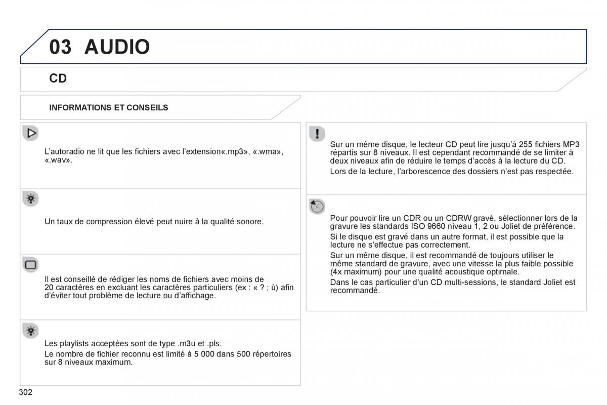 Peugeot 2008 manuel du proprietaire / page 304