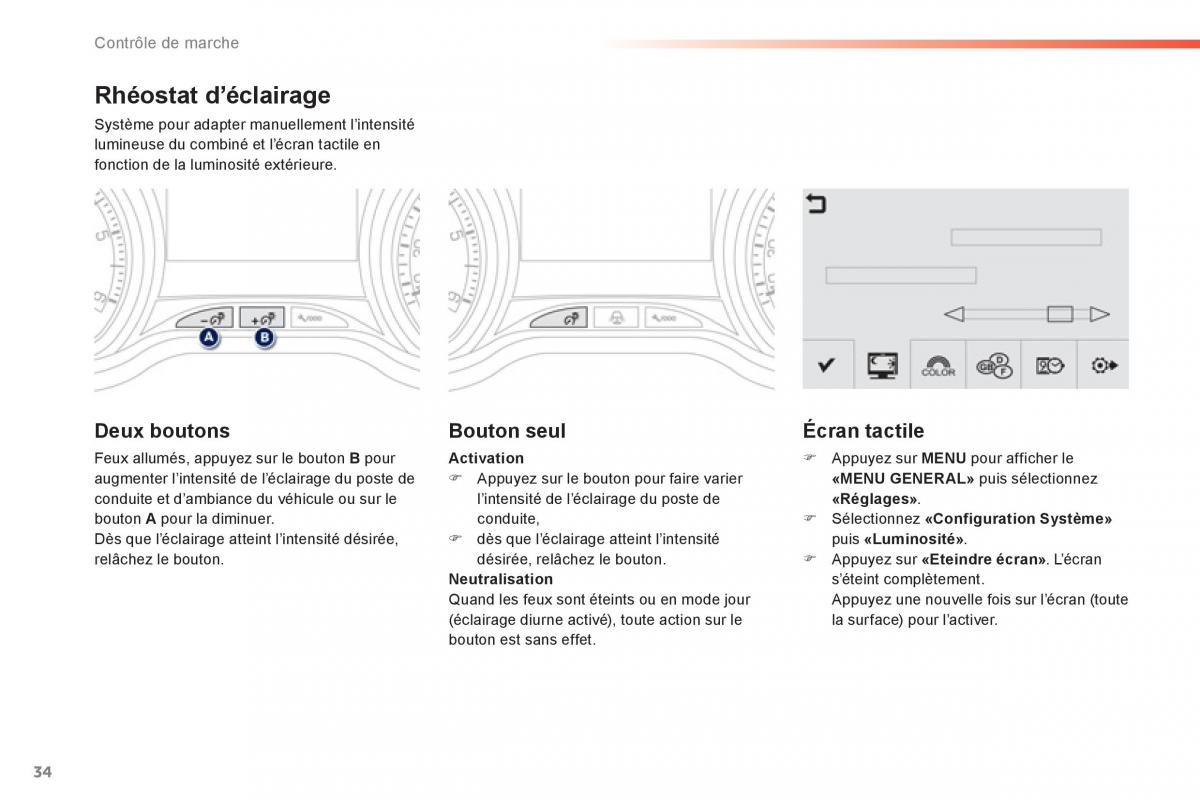 Peugeot 2008 manuel du proprietaire / page 36