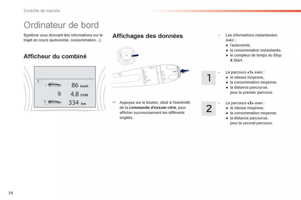 Peugeot 2008 manuel du proprietaire / page 40