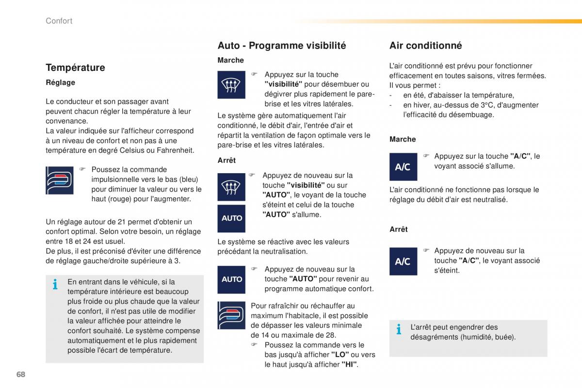 Peugeot 2008 FL manuel du proprietaire / page 70