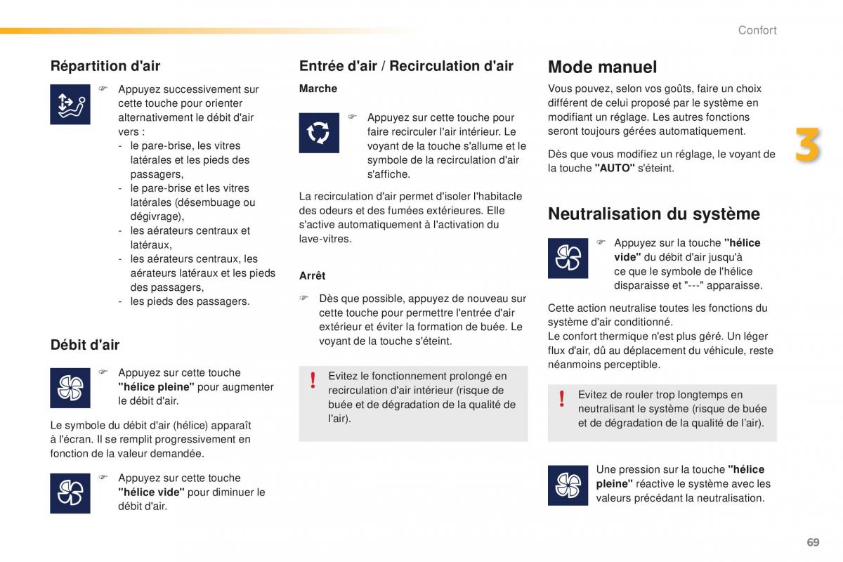 Peugeot 2008 FL manuel du proprietaire / page 71