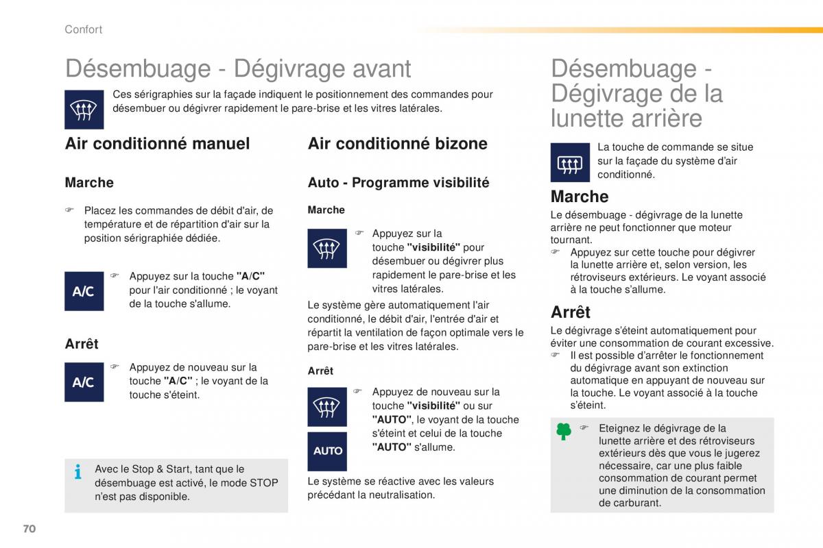 Peugeot 2008 FL manuel du proprietaire / page 72