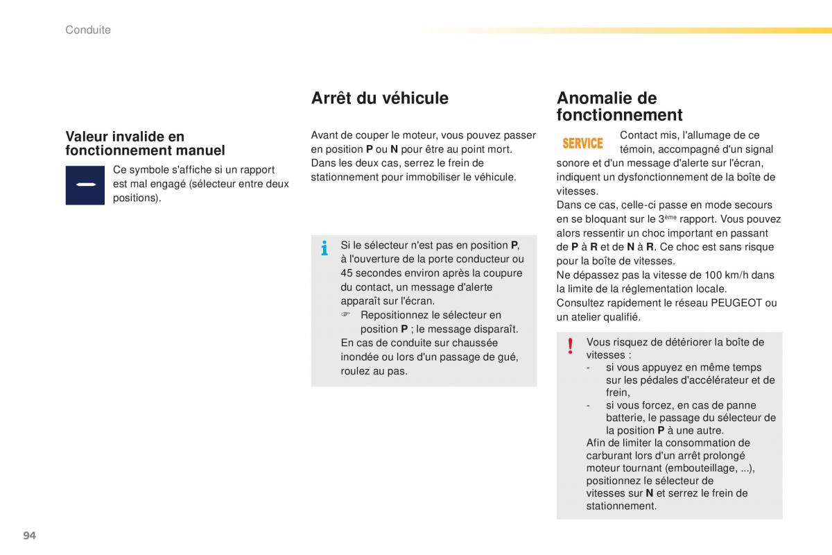 Peugeot 2008 FL manuel du proprietaire / page 96