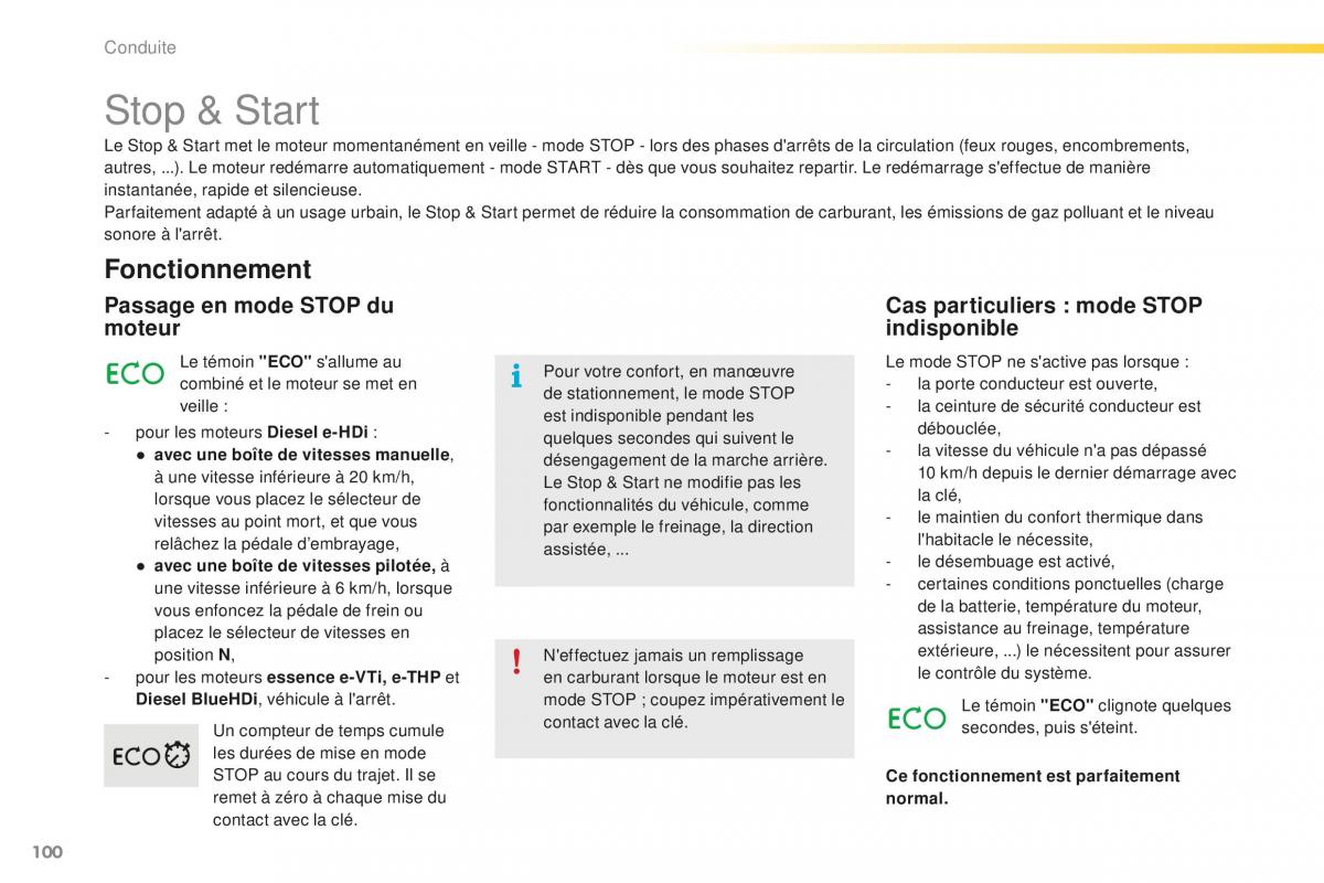 Peugeot 2008 FL manuel du proprietaire / page 102