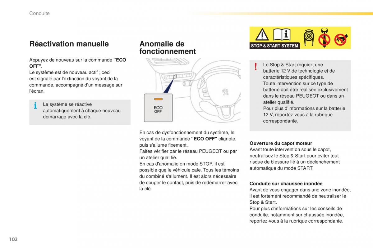 Peugeot 2008 FL manuel du proprietaire / page 104