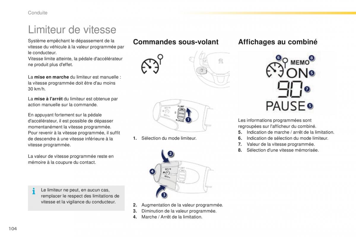 Peugeot 2008 FL manuel du proprietaire / page 106