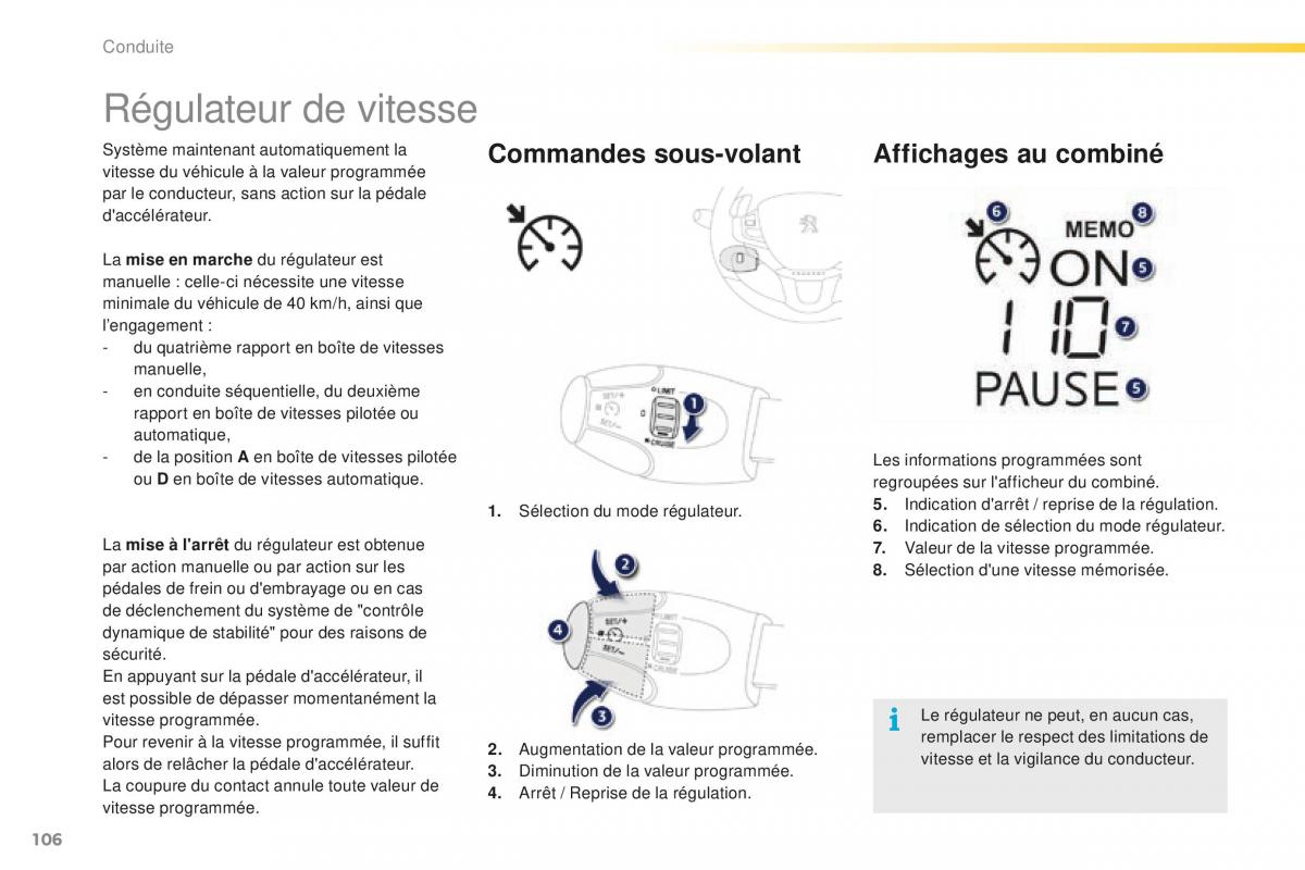 Peugeot 2008 FL manuel du proprietaire / page 108