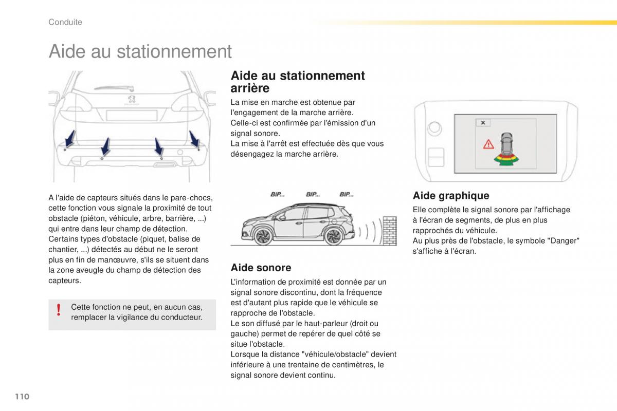 Peugeot 2008 FL manuel du proprietaire / page 112