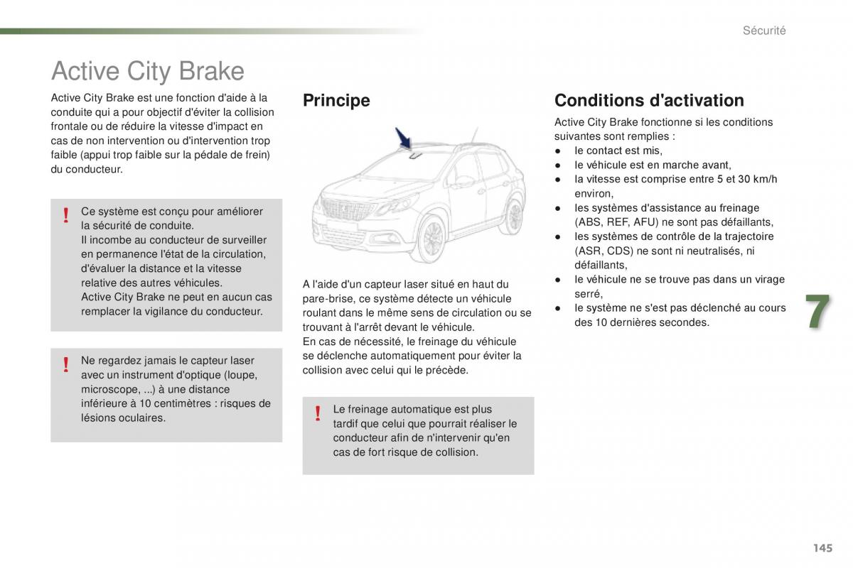 Peugeot 2008 FL manuel du proprietaire / page 147