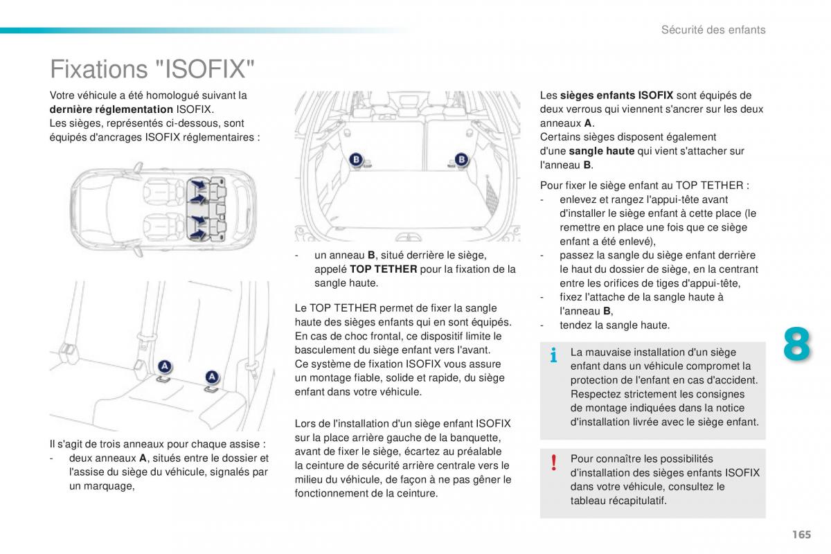 Peugeot 2008 FL manuel du proprietaire / page 167