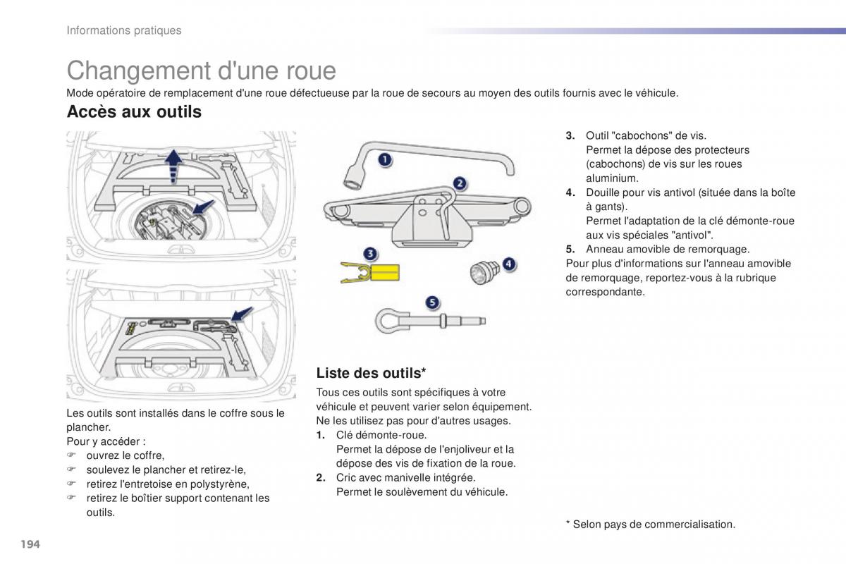 Peugeot 2008 FL manuel du proprietaire / page 196