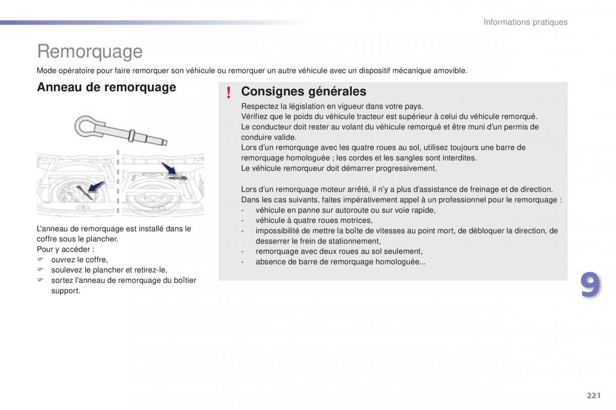 Peugeot 2008 FL manuel du proprietaire / page 223