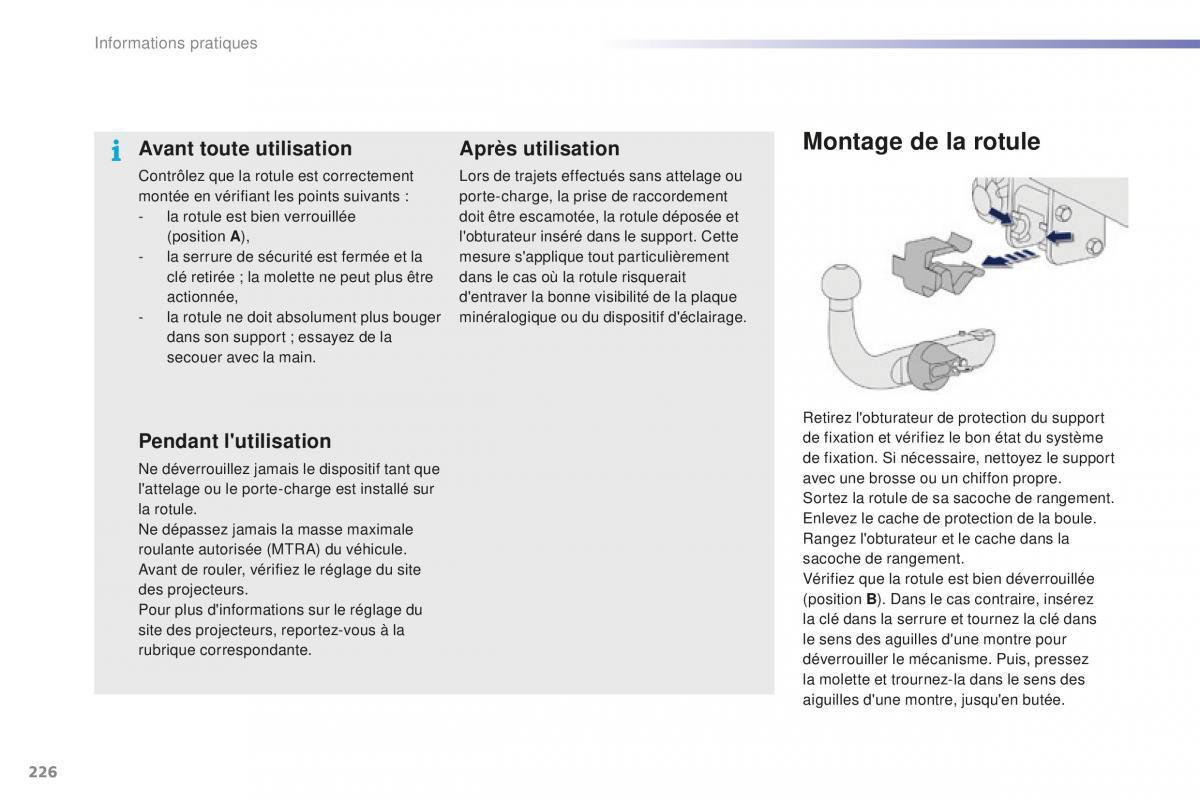 Peugeot 2008 FL manuel du proprietaire / page 228