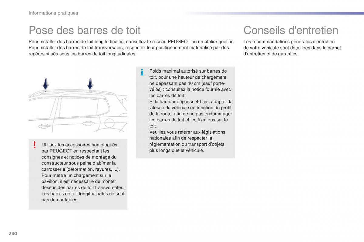 Peugeot 2008 FL manuel du proprietaire / page 232