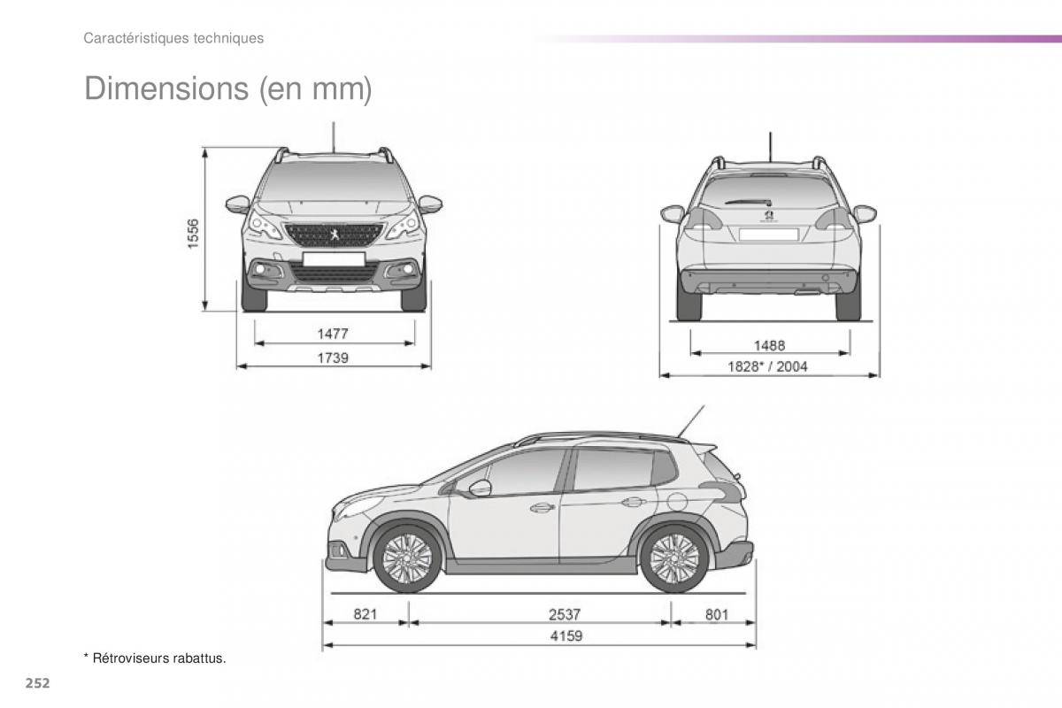 Peugeot 2008 FL manuel du proprietaire / page 254