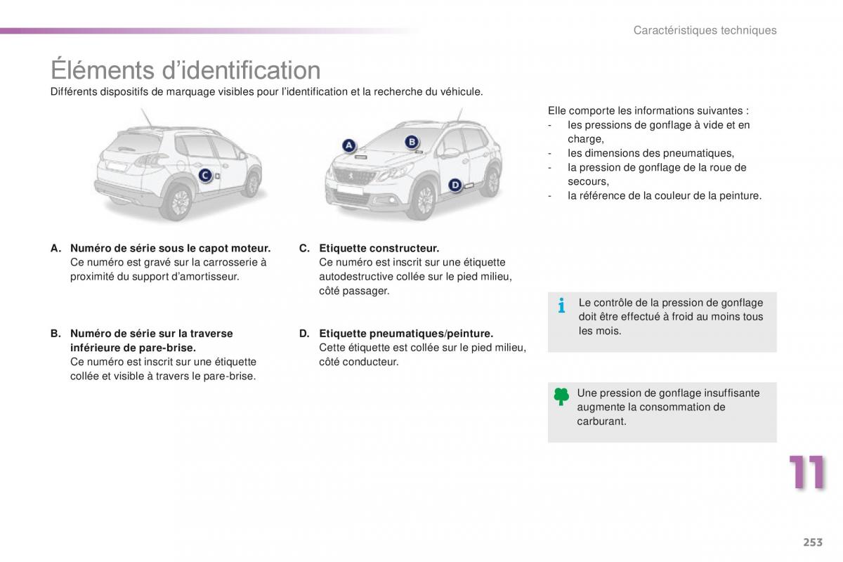 Peugeot 2008 FL manuel du proprietaire / page 255