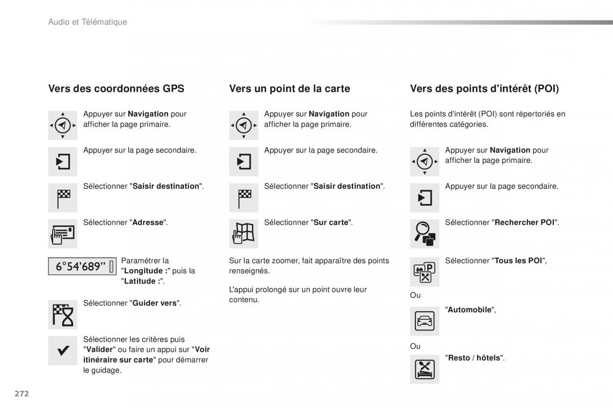 Peugeot 2008 FL manuel du proprietaire / page 274