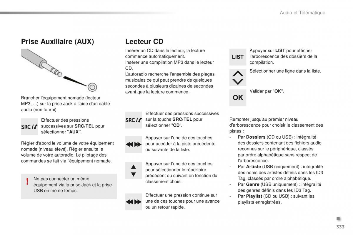 Peugeot 2008 FL manuel du proprietaire / page 335