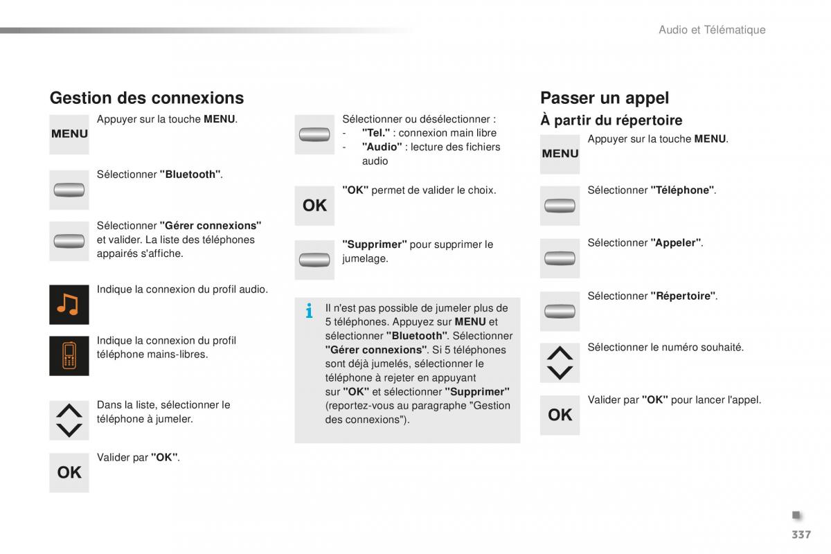 Peugeot 2008 FL manuel du proprietaire / page 339