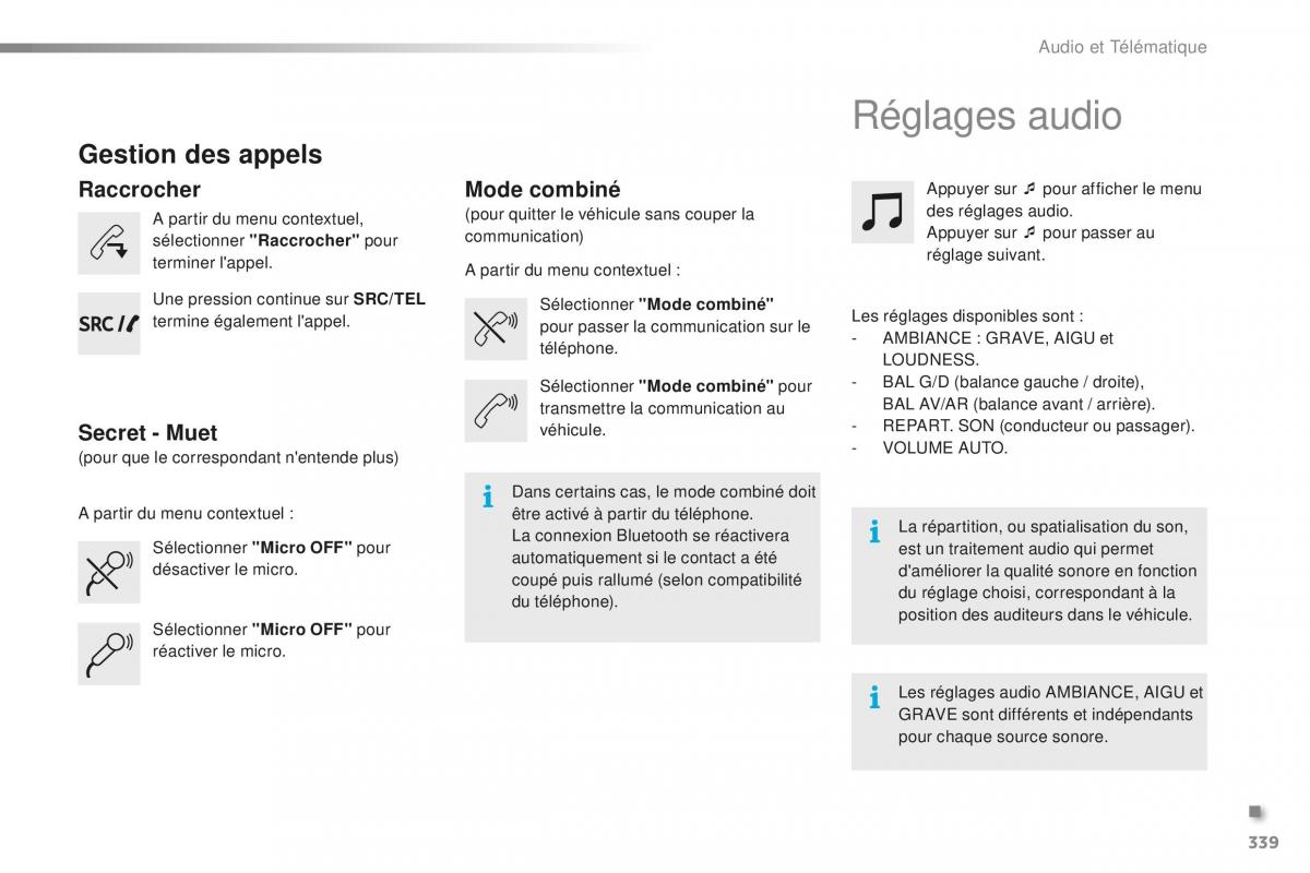 Peugeot 2008 FL manuel du proprietaire / page 341