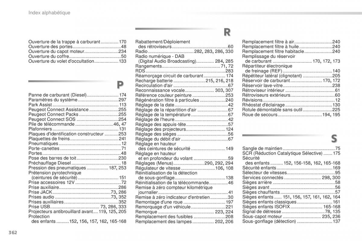 Peugeot 2008 FL manuel du proprietaire / page 364