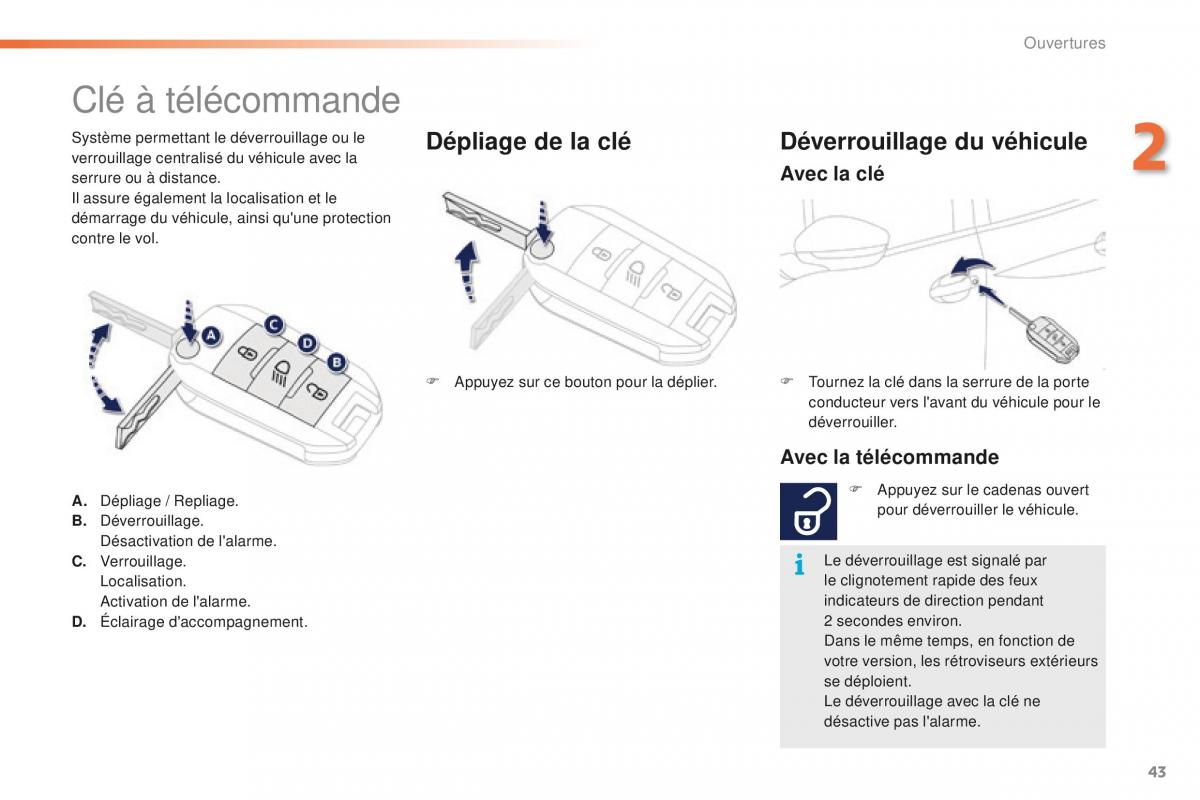 Peugeot 2008 FL manuel du proprietaire / page 45