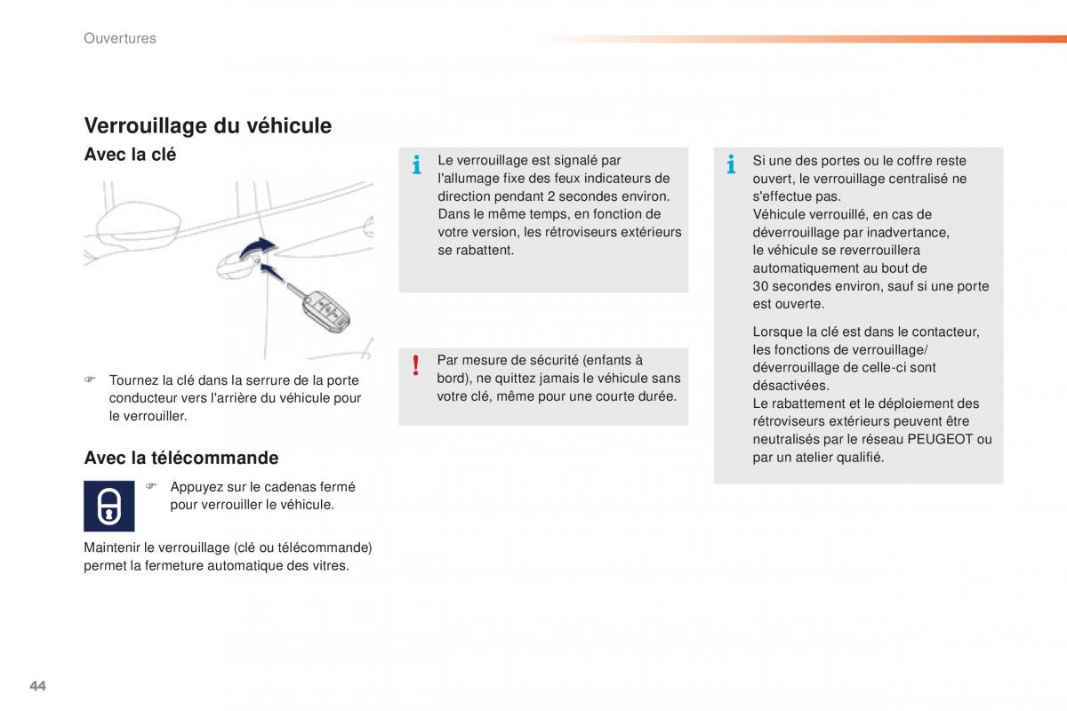 Peugeot 2008 FL manuel du proprietaire / page 46