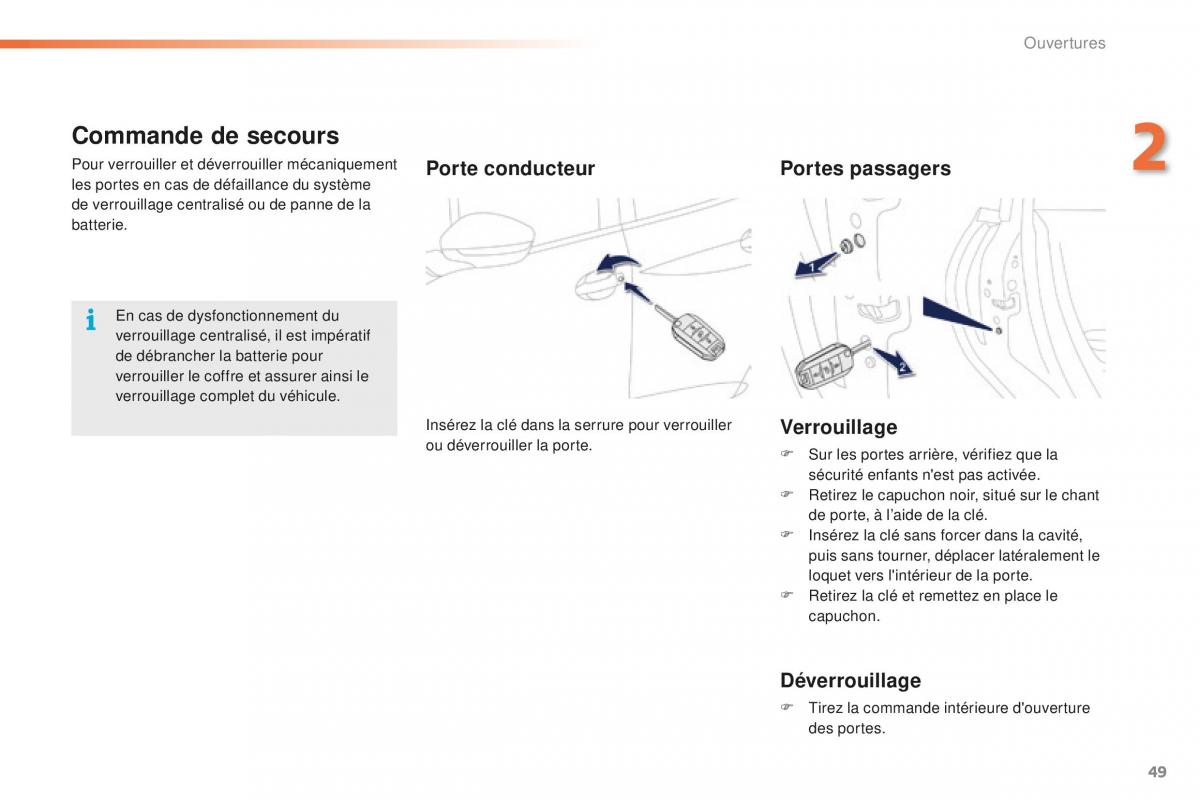 Peugeot 2008 FL manuel du proprietaire / page 51